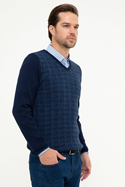 Pierre Cardin Erkek Lacivert Slim Fit Triko Kazak G021GL0TK.000.867147