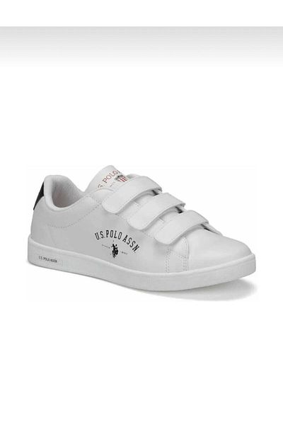 U.S. Polo Assn. Unisex White Flat Sole Shoes