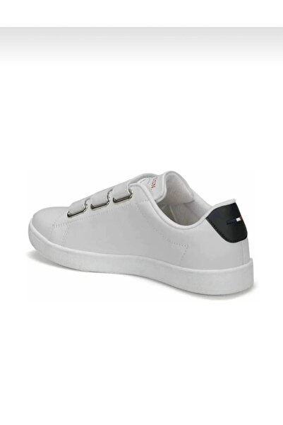 U.S. Polo Assn. Unisex White Flat Sole Shoes