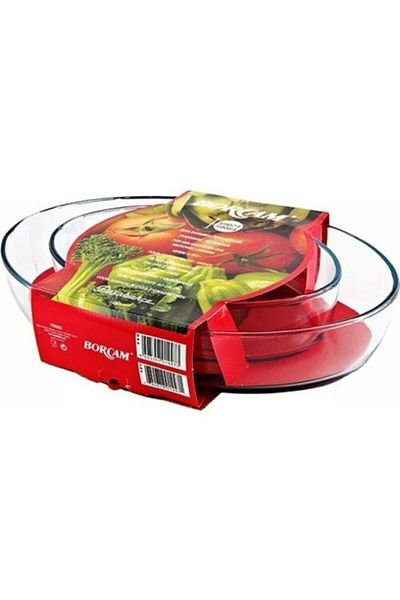 Paşabahçe Borcam 2 Set of 2 Oval Oven Trays 159033