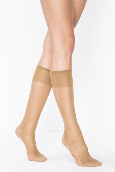 Penti Γυναικείες μπρονζέ Comfort 15 Denier ημιγυαλιστερές κάλτσες μέχρι το γόνατο Πακέτο 12