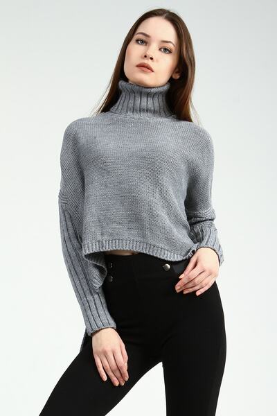 Collezione Gri Kadın Yeşil Spor Regular Tunik Uzun Kol