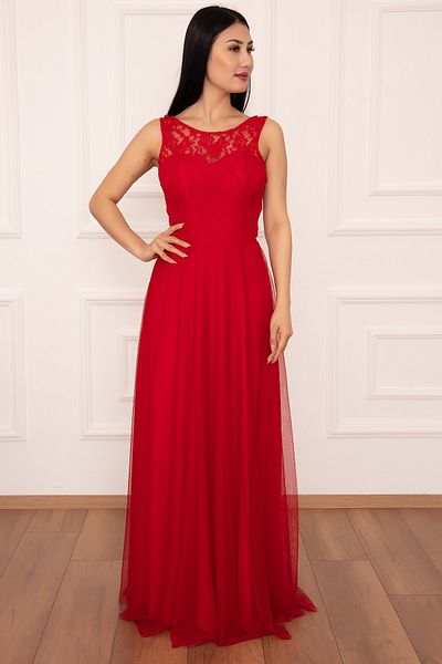 PULLIMM Metiy 3380-4 Rochie din dantela si sifon