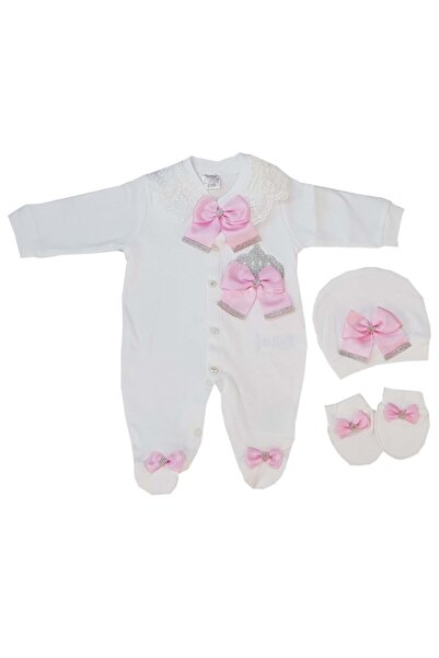 Waffle Baby Waffle Taşlı Prens & Prenses Kız & Erkek Bebek Tulum & Mevlüt Seti