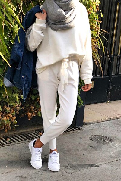 BASIC&CO Skye Oversize Ecru Sweatshirt