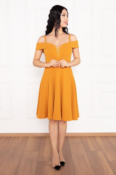 PULLIMM Bess 13249 Diver Crepe Short Dress