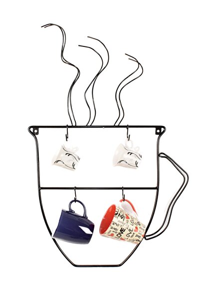 Genel Markalar Bardak Kupa Askılığı Metal Siyah