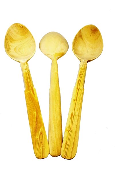 Lizge Naturel ملعقة خشب بوكسوس حجم كبير Kd-250- مجموعة من 3