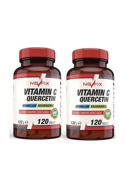 Nevfix Vitamin C Resveratrol Aserola 2 Box 240 Tablets 1000 Mg