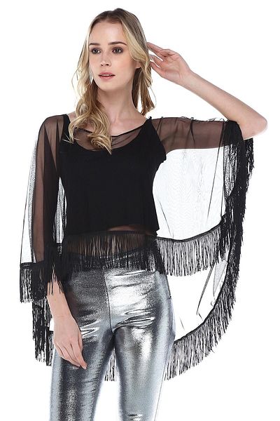 Quincey Tasseled Tulle Tunic