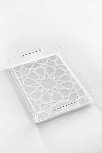 Queen Bee İstanbul Ottoman Plexiglass Tray 30cm X 22 Cm