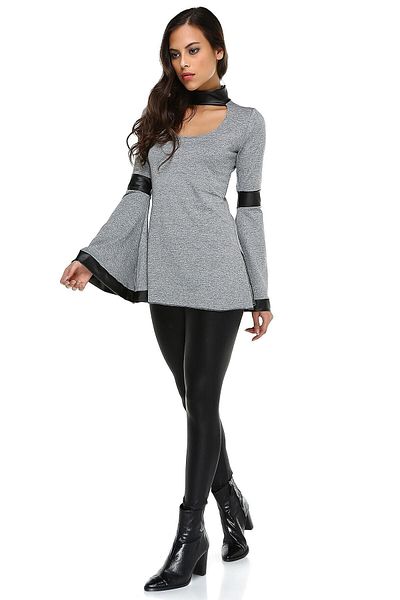 Quincey Leather Detailed Tunic