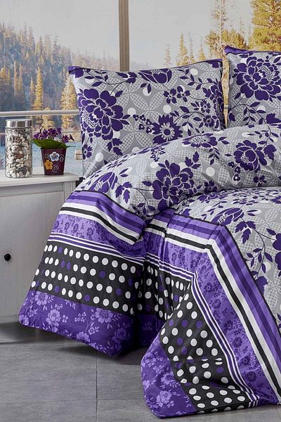 MAJESTE Toprak Ev Elegant 100% Cotton Double Duvet Cover Set Pattern: 5143