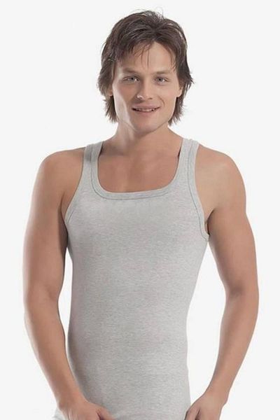 Öztaş Underwear Öztaş 1025 Men's Melange Ribbed Tank Top