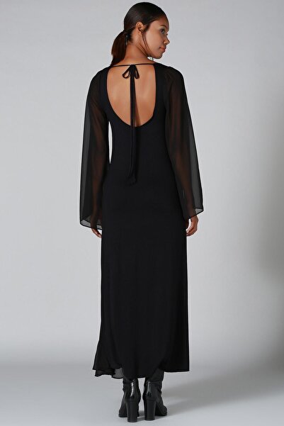 Quincey Tül Kollu Elbise