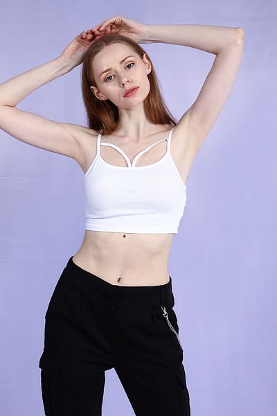 Collezione قميص رياضي نسائي أبيض - مقاس عادي