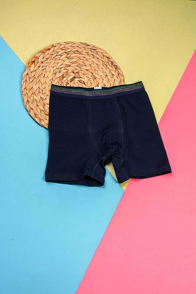 BSM Ανδρικό μπόξερ 3 τεμαχίων Lycra Cotton Strech Navy Blue