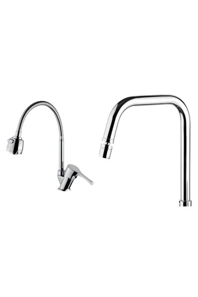 Vilas صنبور مطبخ حلزوني من Pazzi Mix Swan + أنبوب نحاسي ثقيل