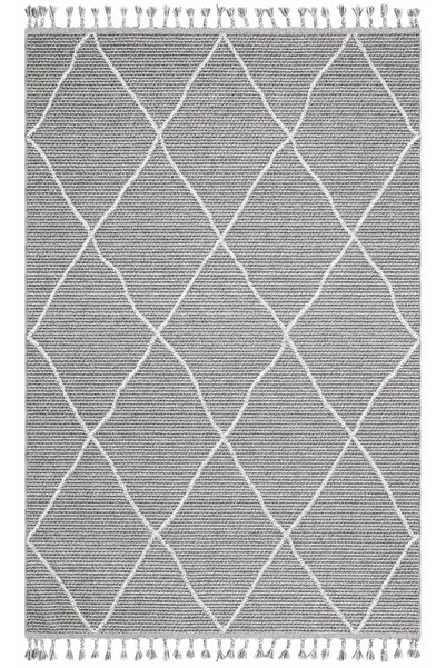 Eko Halı Soho Sh 02 Grey Gri Hav Vermez Etnik Örgü Ince Halı Kilim