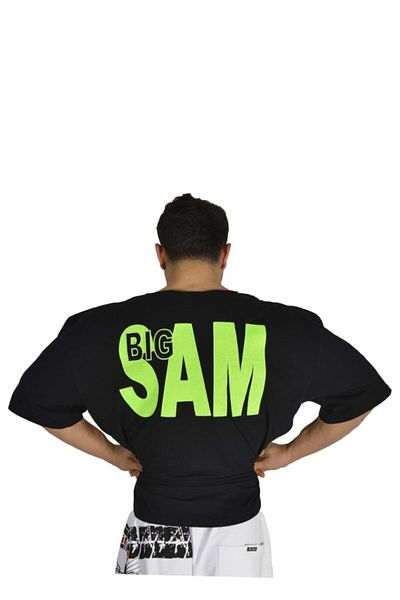 Big Sam تي شيرت تدريب اللياقة البدنية بقرة علوية 3189
