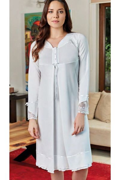 Bone Club 4640 Maternity Long Sleeve Nightgown