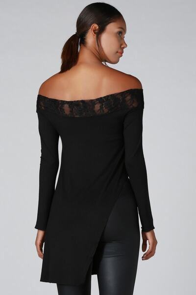 Quincey Lace Collar Knitwear Tunic