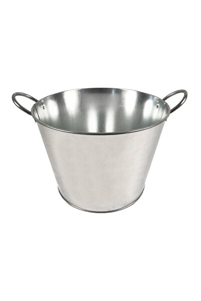 Desen Dekorasyon Metal Leğen Sepet Çiçek Saksı Odunluk Şişelik Küçük Boy Galv...