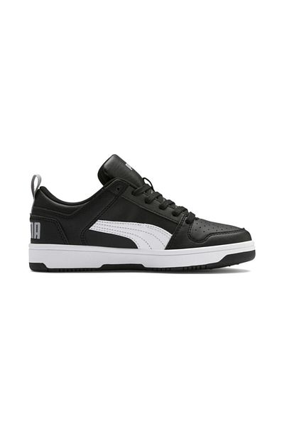 Puma Rebound Layup Lo Sl Jr370490 02 Women's Black-white Sports Feet
