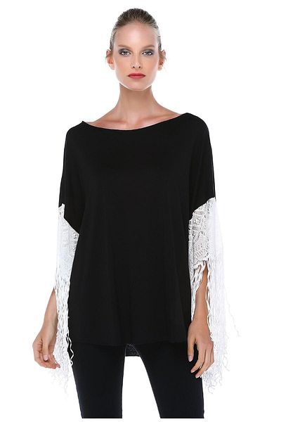 Quincey Wide Cut Tassel Sleeve Tunic