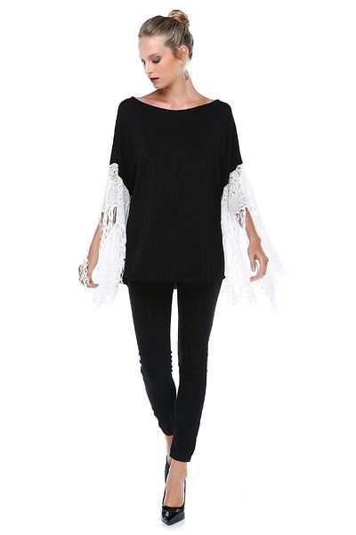 Quincey Wide Cut Tassel Sleeve Tunic
