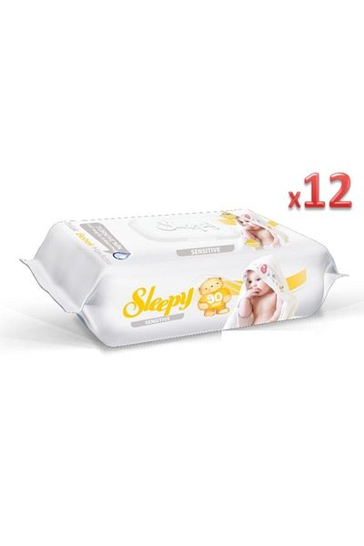 Sleepy Wet Towel Wipes Sensitive 90pcs * 12 Pack