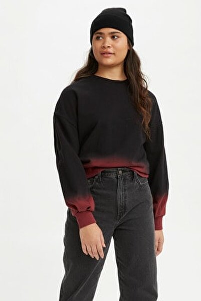 Pai Sweatshirt Dip Dye Caviar Siyah 