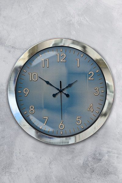 Kasva Concept Gift 36 cm Chrome Metal Unusual Wall Clock