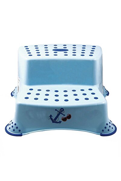 Genel Markalar Kaydırmaz Çocuk Taburesi Çift Basamaklı Mavi, Çocuk Lavabo Basamağı