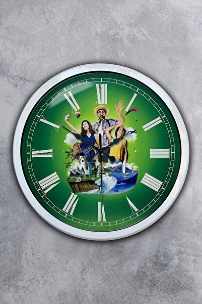 Platin Saat هدية ساعة حائط معدنية بيضاء للعطلات مقاس 40 سم