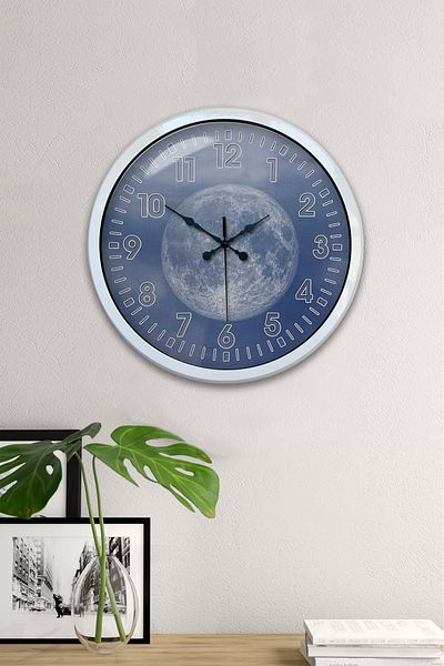 Kasva Concept Gift 40 cm White Metal World Wall Clock