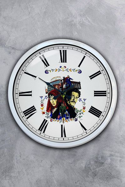 Kasva Concept Gift 40 cm White Metal Wall Clock Let's Write
