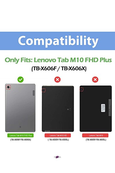Fuchsia Lenovo Tab M10 Fhd Tb-x606f 10.3 Inç 2. Nesil Lenovo Tab M10 Plus Için Ince Hafif Akıllı Kapak