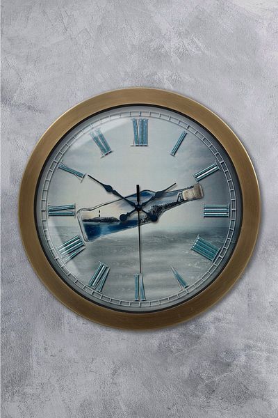Kasva Concept Gift 36 cm Antique Metal Lost Wall Clock