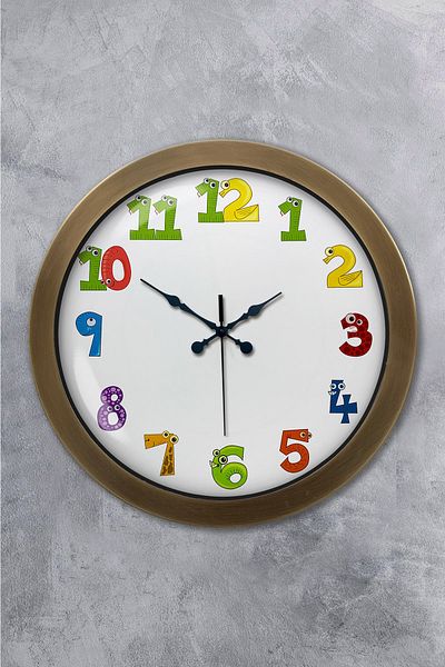 Kasva Concept 36 cm Antique Metal Children's Wall Clock