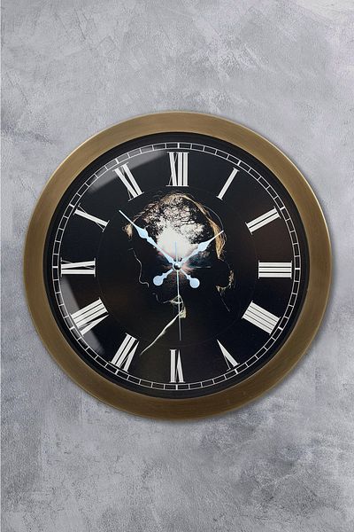 Kasva Concept 36 cm Tumbled Metal Nature Wall Clock