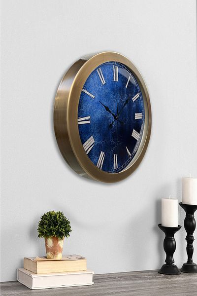 Kasva Concept 36 cm Antique Metal Ekol Wall Clock