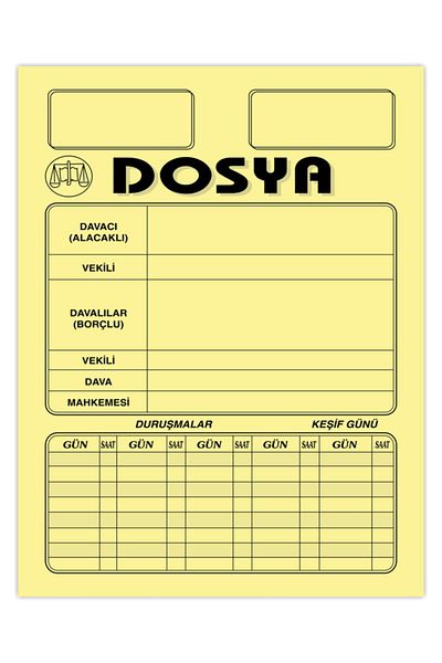 Kaya Lawyer Desk Office Case Icra File Yellow (Large Size) 1st Quality Pack of 100