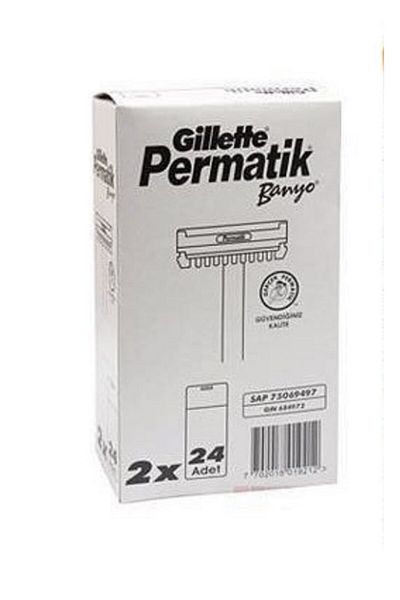 Gillette Permatic Bath Card 48 Pieces Shaving Blades