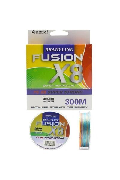 REMIXON خيط صيد متعدد الألوان Fusion X8 بطول 150 متر - 0.25 ملم
