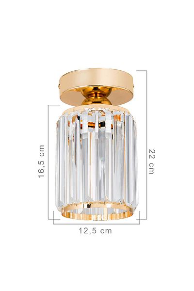 MANO Crystal Plophonier Single Gold Chandelier