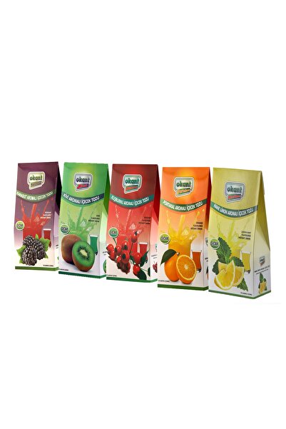 Okant Toz Içeçek Çeşitleri 5 Li Paket (kivi, Portakal, Kuşburnu, Nane Limon, Karadut)