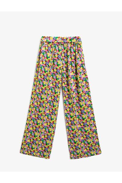 Koton Gelbe Blumenhose für Damen