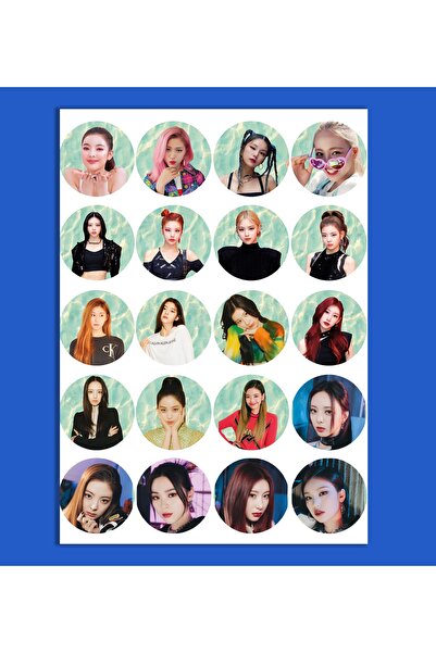 Güneş Kırtasiye Itzy Kpop naljepnica A4 20 okruglih naljepnica