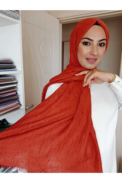 avzen şal Şal din croşetat din bambus de culoare cărămidă